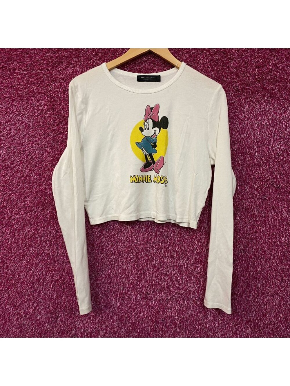 Junk Food x Disney Minnie Mouse Long Sleeve Baby Crop Large